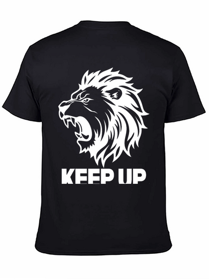 Keep Up Lion Graphic Tee - Mens Black T-Shirt