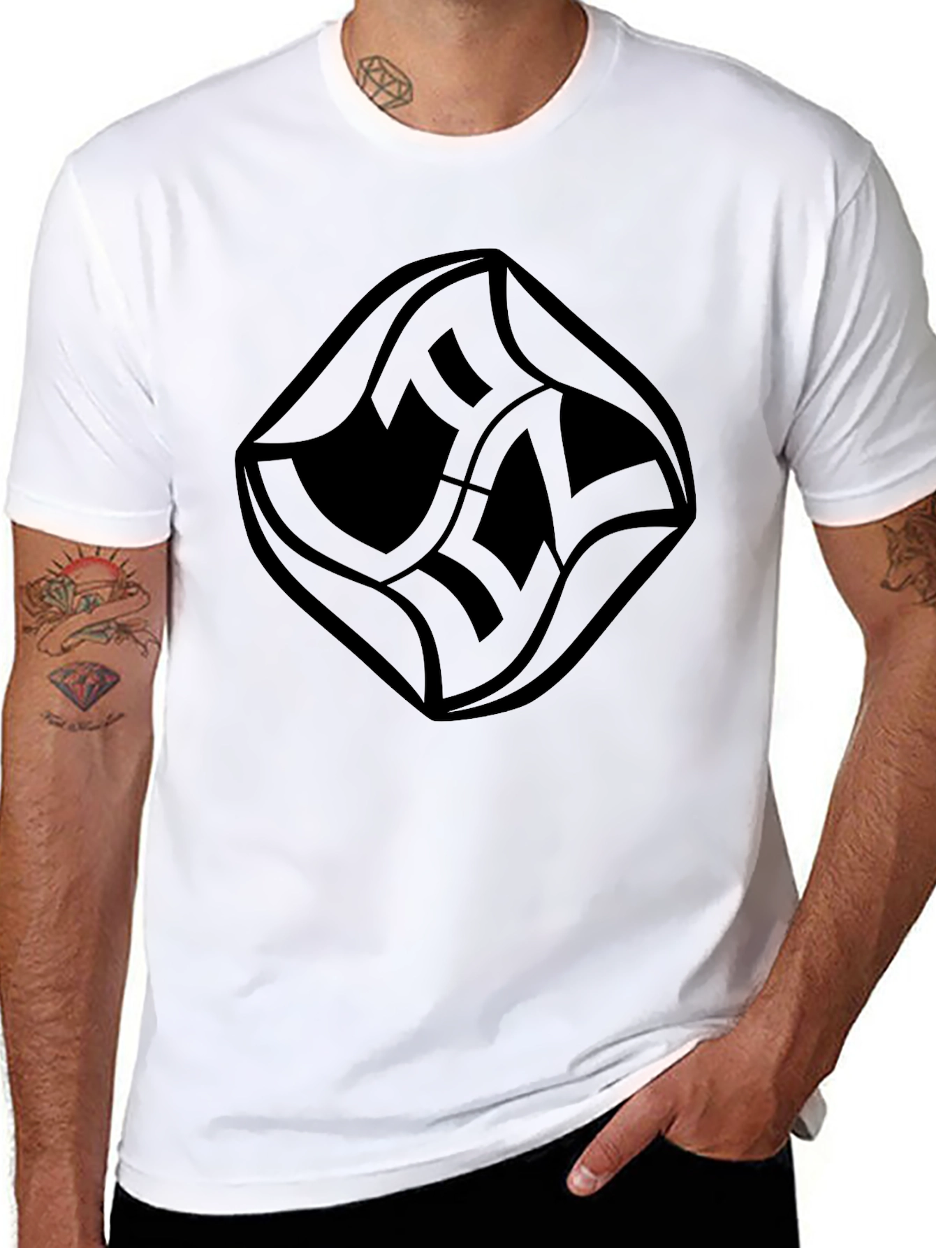Modern Graphic Tee - Stylish Black Design