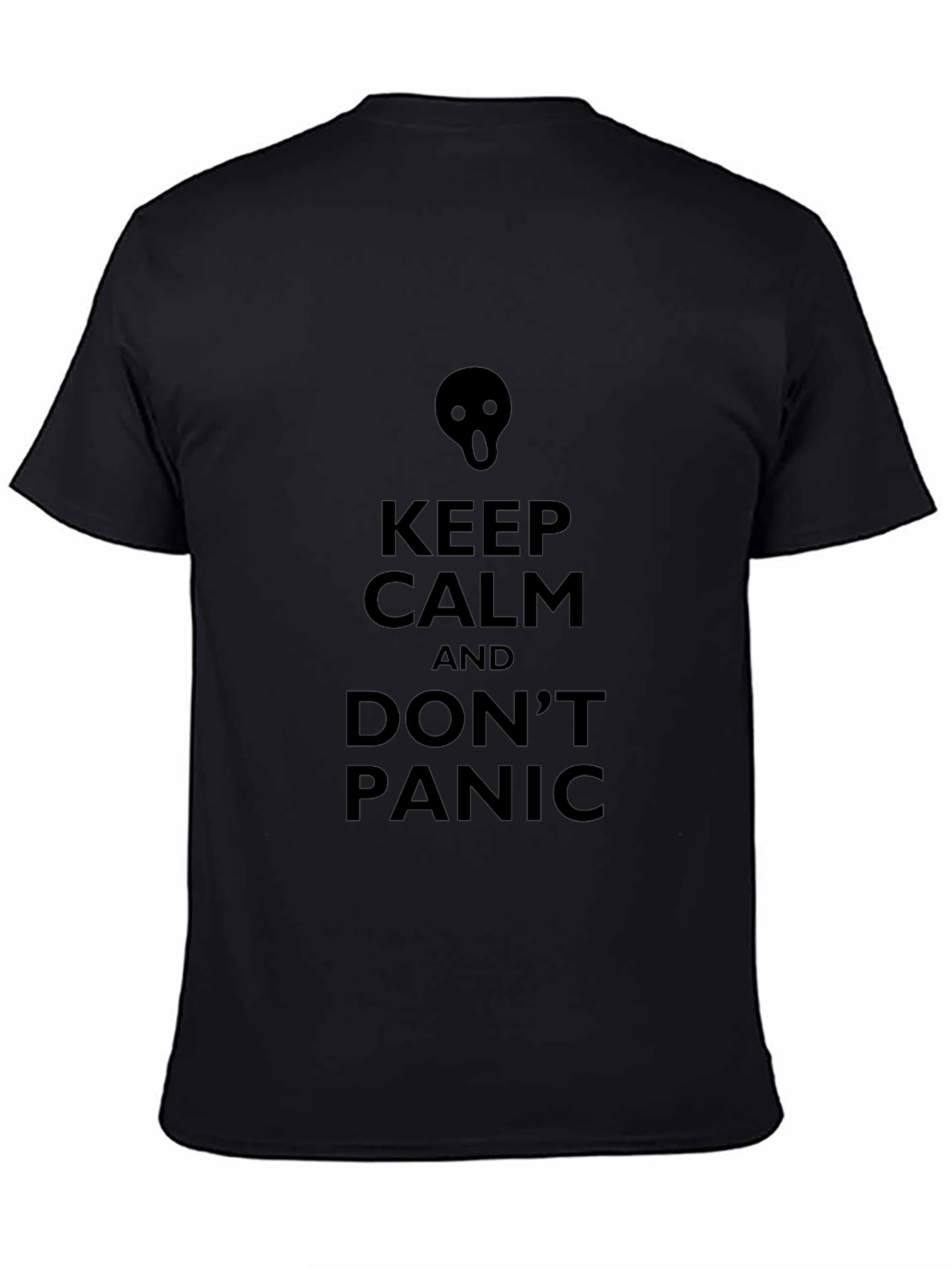 Keep Calm Dont Panic Black T-Shirt