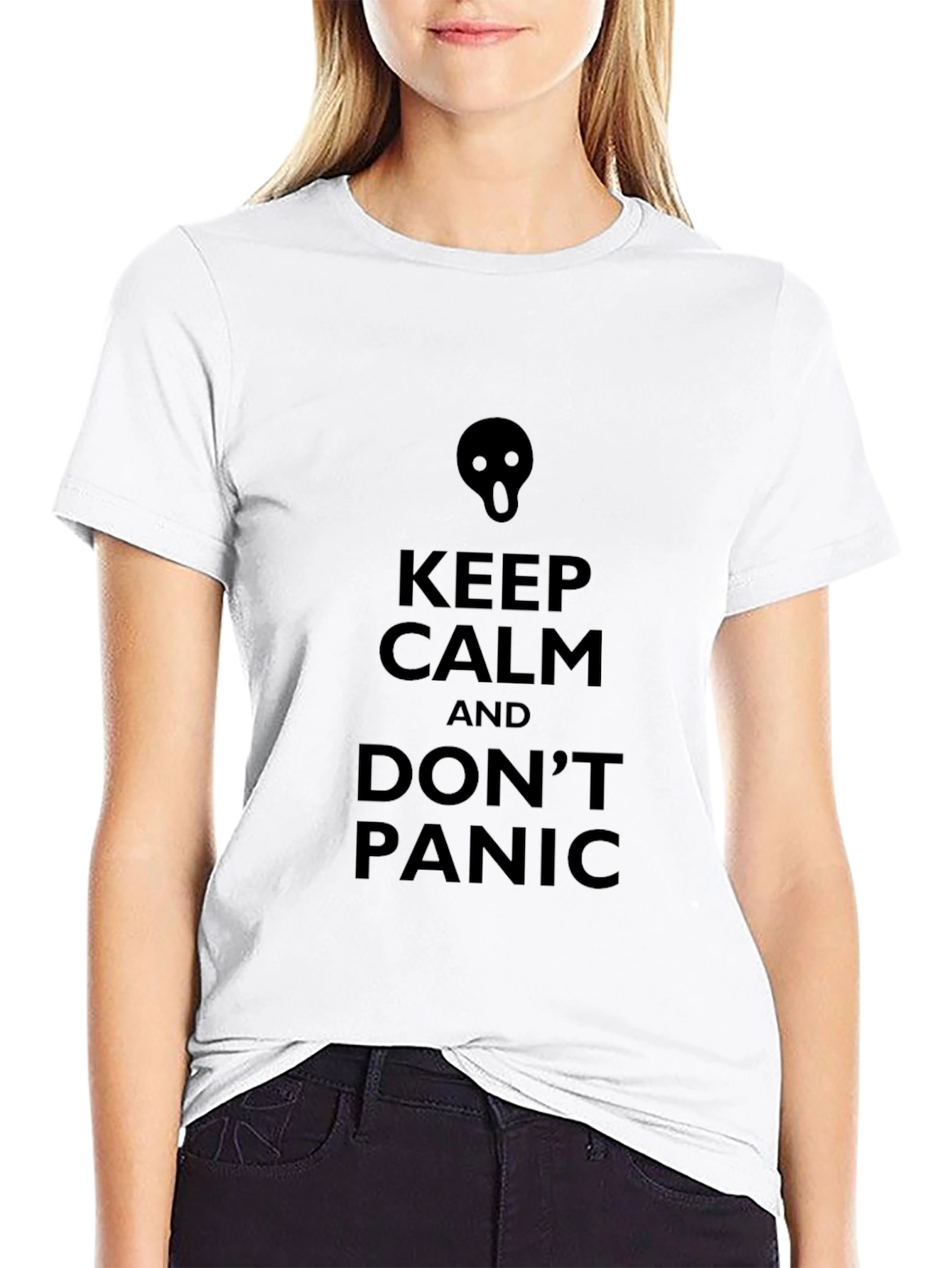 Keep Calm Dont Panic Black T-Shirt