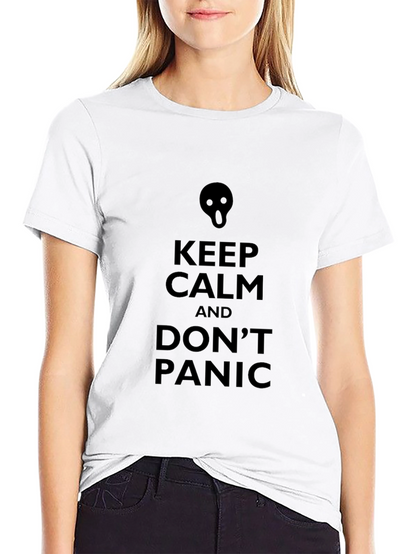 Keep Calm Dont Panic Black T-Shirt