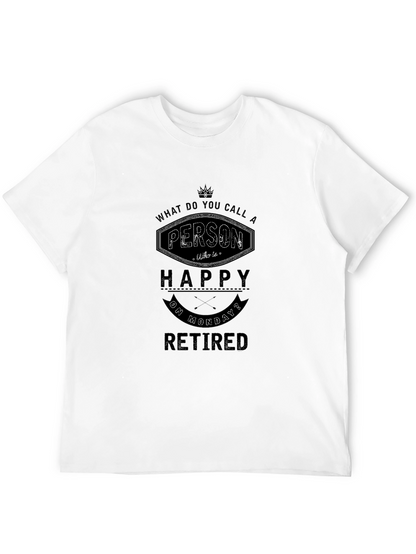 Retired Happy Monday Graphic Tee - Black