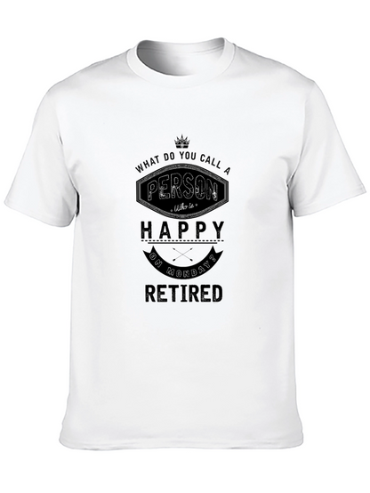 Retired Happy Monday Graphic Tee - Black