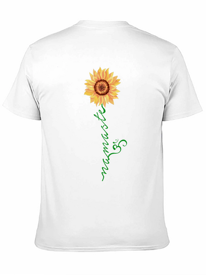 Sunflower Namaste Graphic Tee - Black