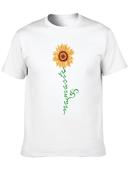 Sunflower Namaste Graphic Tee - Black
