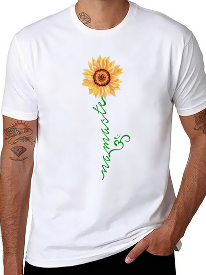 Sunflower Namaste Graphic Tee - Black
