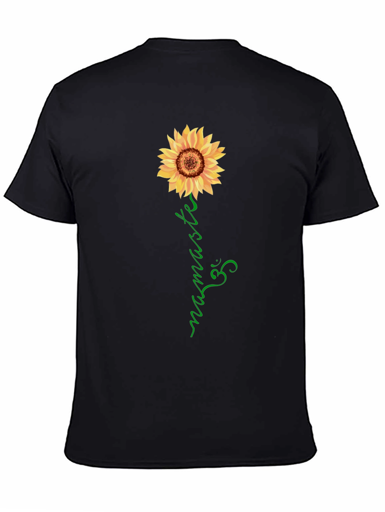 Sunflower Namaste Graphic Tee - Black