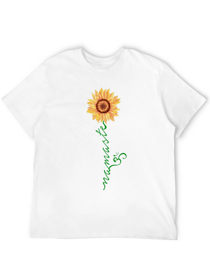 Sunflower Namaste Graphic Tee - Black