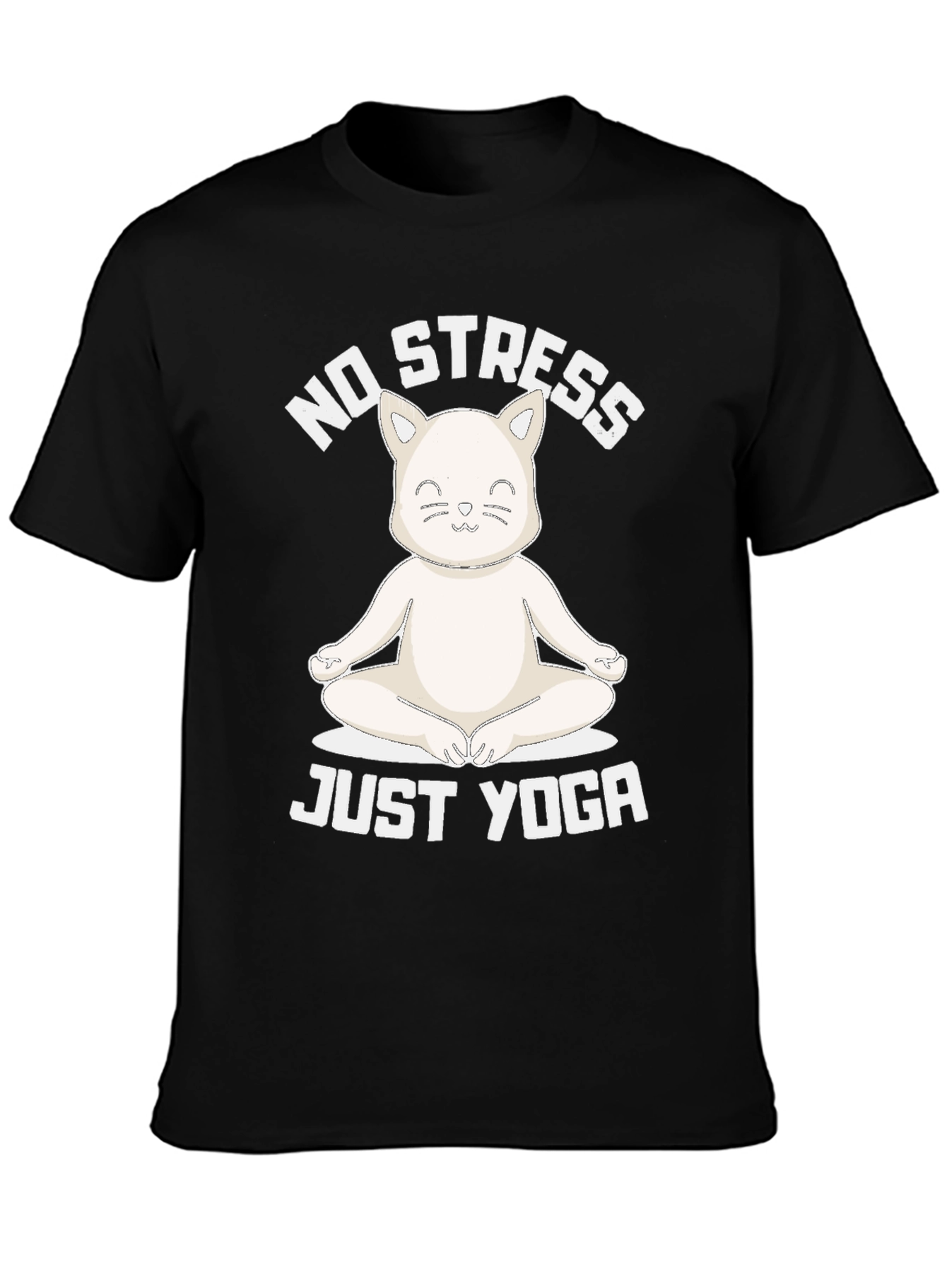 No Stress Just Yoga Cat T-Shirt