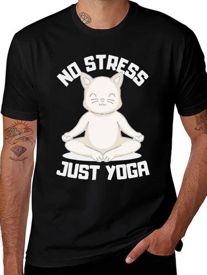 No Stress Just Yoga Cat T-Shirt