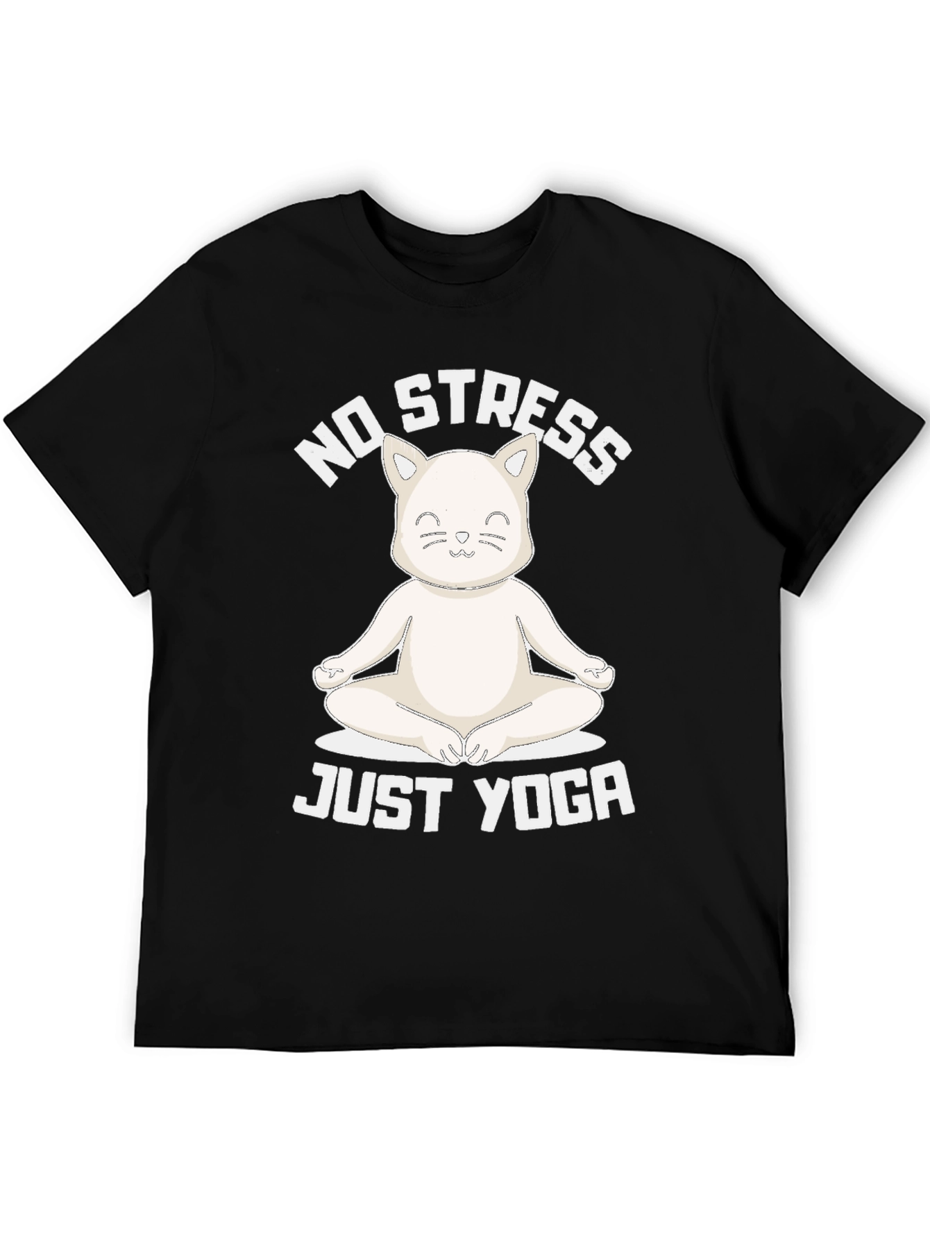 No Stress Just Yoga Cat T-Shirt
