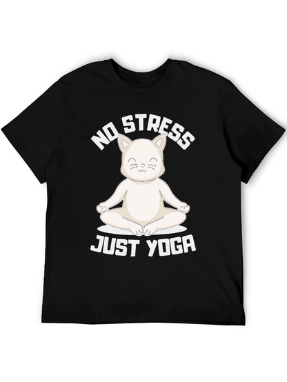 No Stress Just Yoga Cat T-Shirt