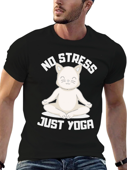 No Stress Just Yoga Cat T-Shirt