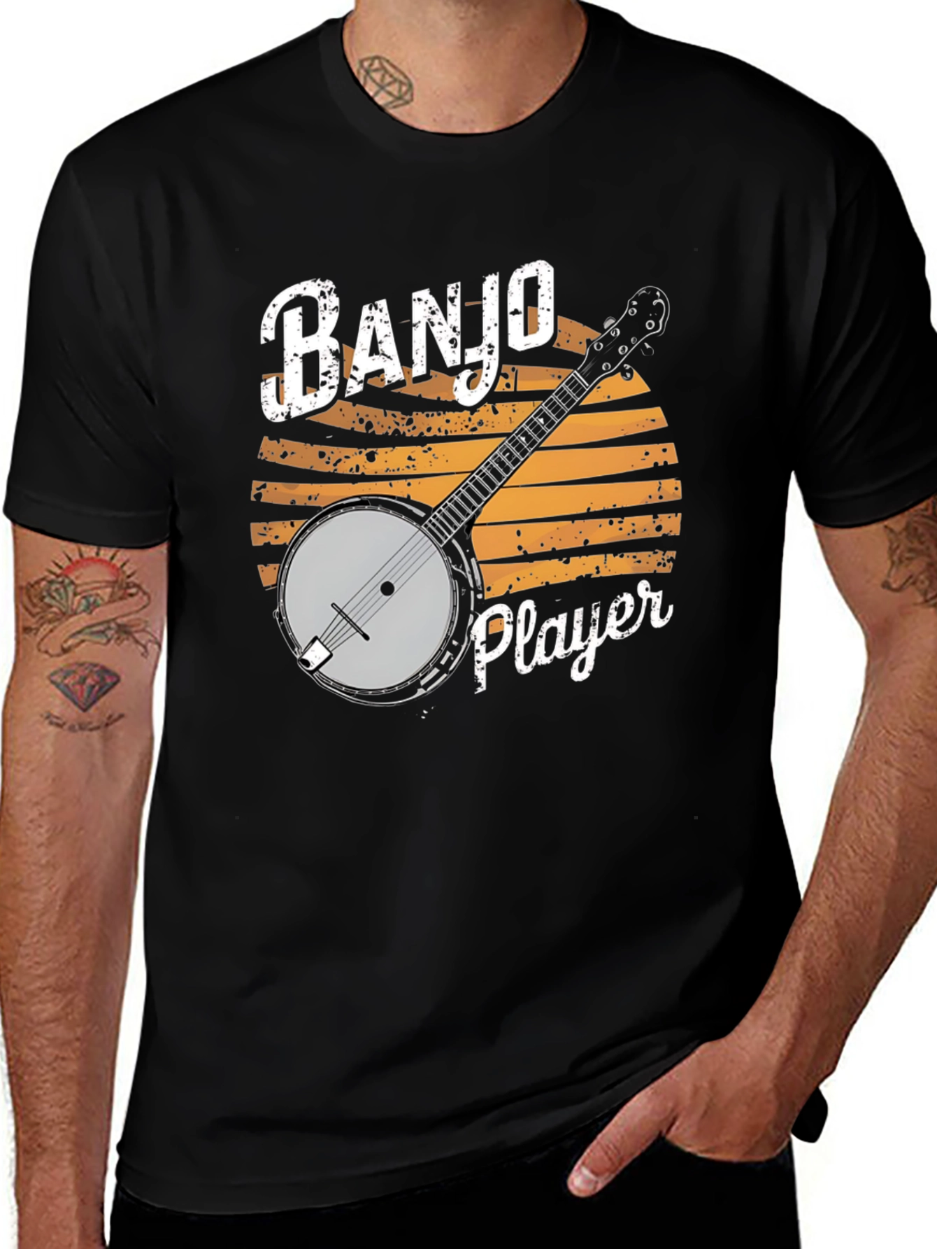 Banjo Player Graphic T-Shirt - Music Lover Tee