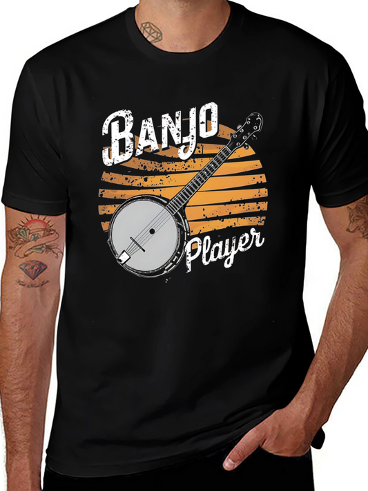 Banjo Player Graphic T-Shirt - Music Lover Tee