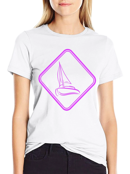 Sailboat Graphic Tee - Modern Black Shirt