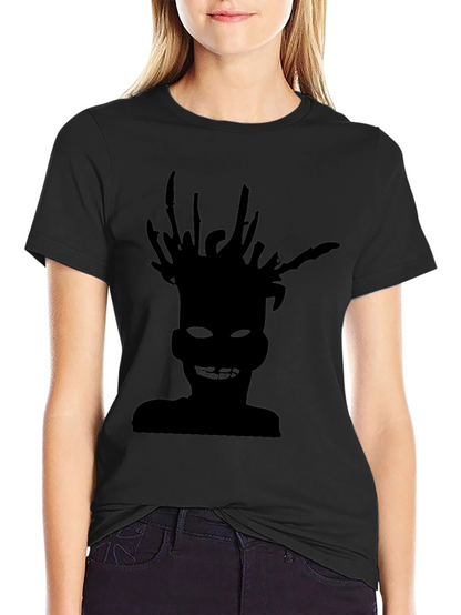 Unique Silhouette Graphic Black T-Shirt