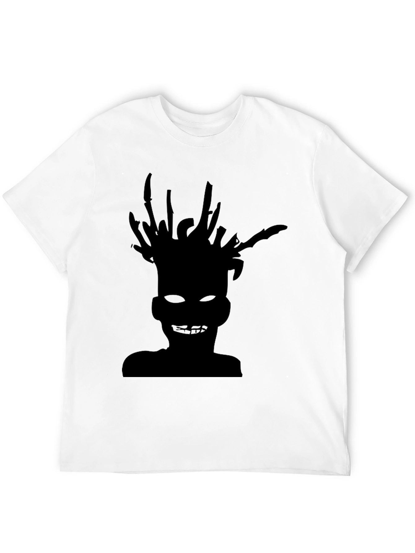 Unique Silhouette Graphic Black T-Shirt