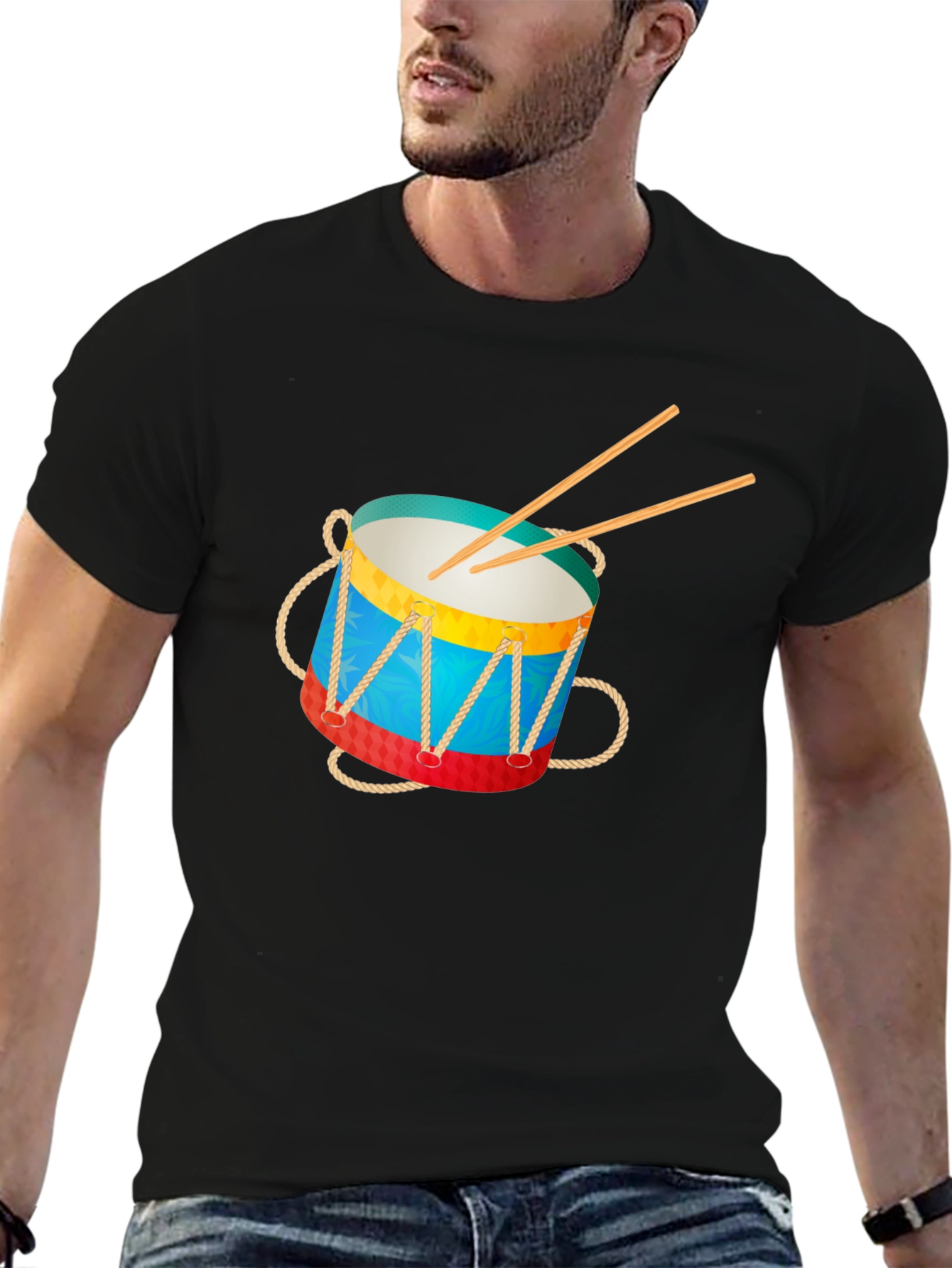 Drum Graphic Tee - Musical Instrument T-Shirt