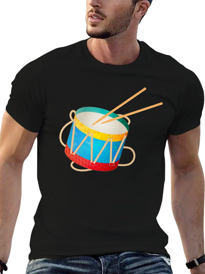 Drum Graphic Tee - Musical Instrument T-Shirt