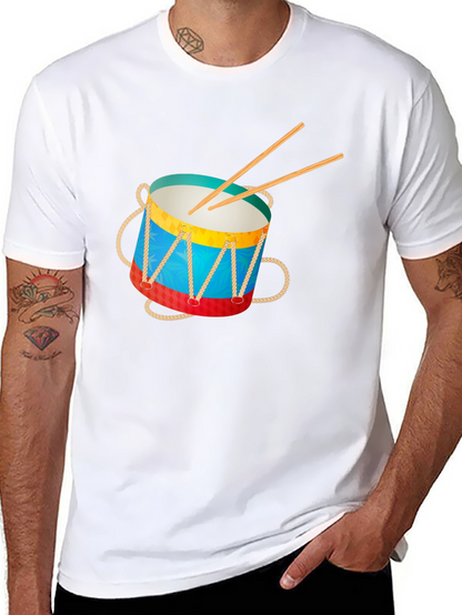 Drum Graphic Tee - Musical Instrument T-Shirt