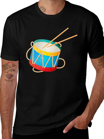 Drum Graphic Tee - Musical Instrument T-Shirt