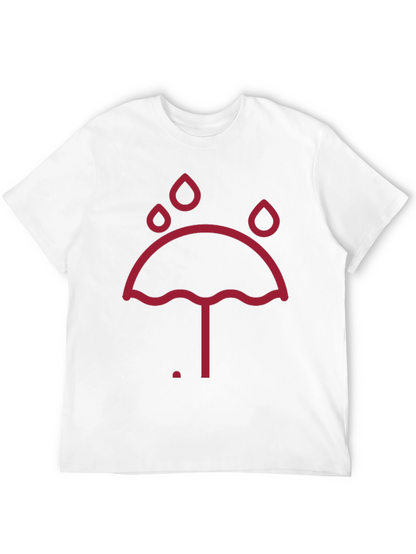 Umbrella Raindrop Graphic Tee - Unisex Black T-Shirt