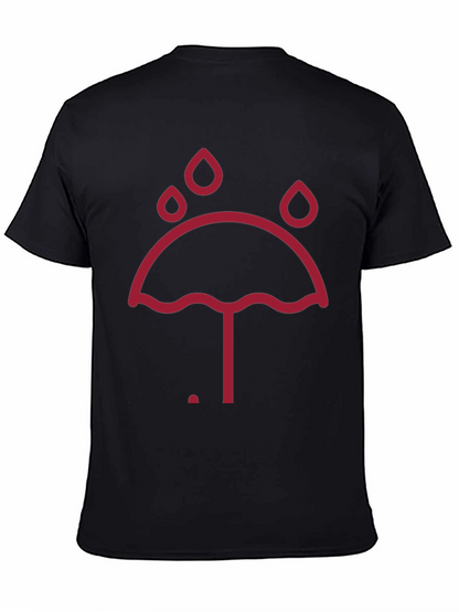 Umbrella Raindrop Graphic Tee - Unisex Black T-Shirt