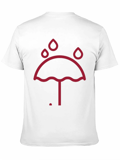 Umbrella Raindrop Graphic Tee - Unisex Black T-Shirt