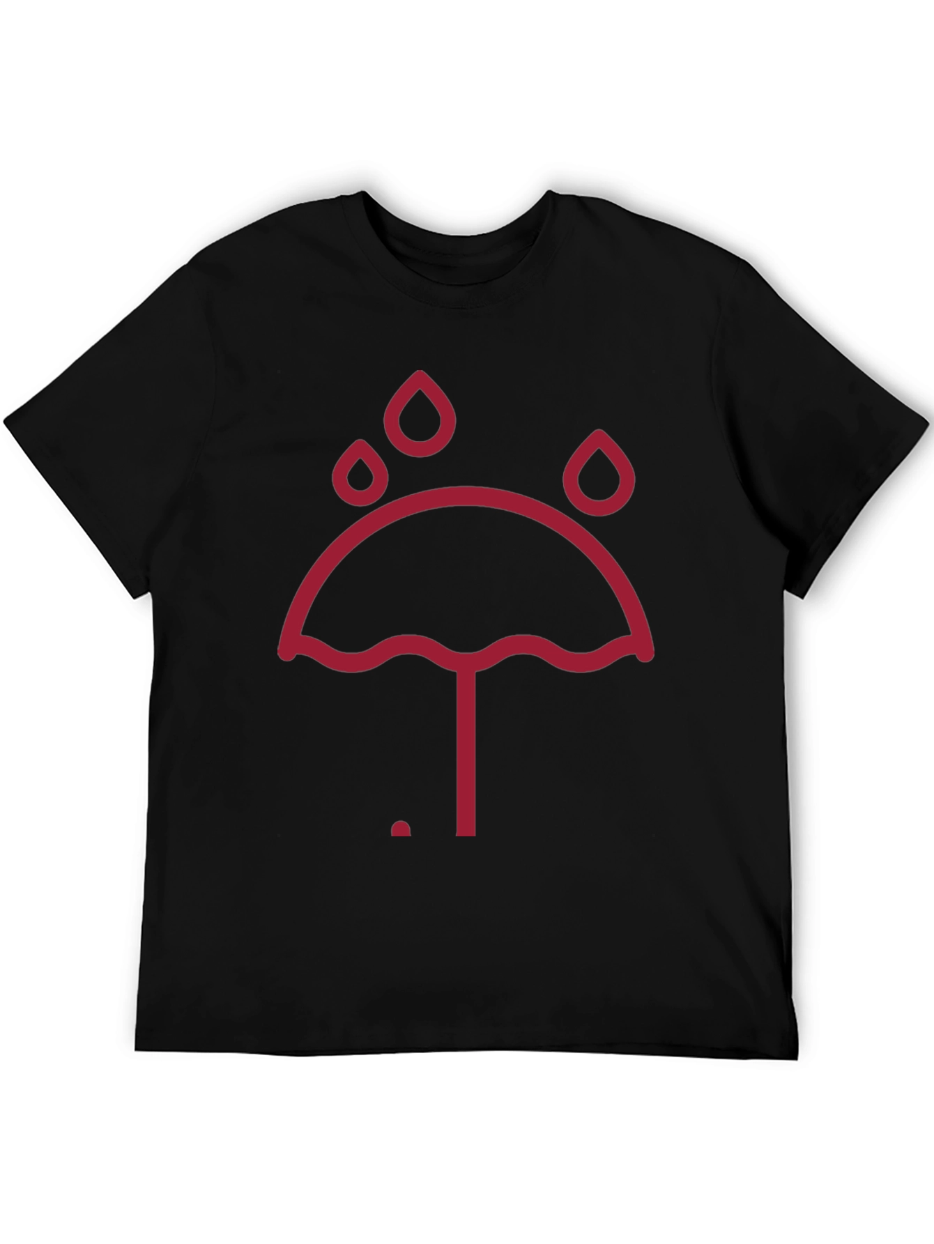 Umbrella Raindrop Graphic Tee - Unisex Black T-Shirt