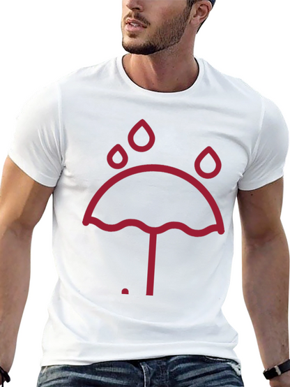 Umbrella Raindrop Graphic Tee - Unisex Black T-Shirt