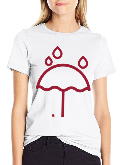 Umbrella Raindrop Graphic Tee - Unisex Black T-Shirt
