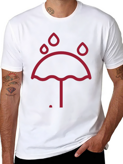 Umbrella Raindrop Graphic Tee - Unisex Black T-Shirt