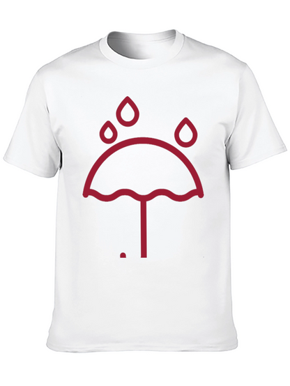 Umbrella Raindrop Graphic Tee - Unisex Black T-Shirt