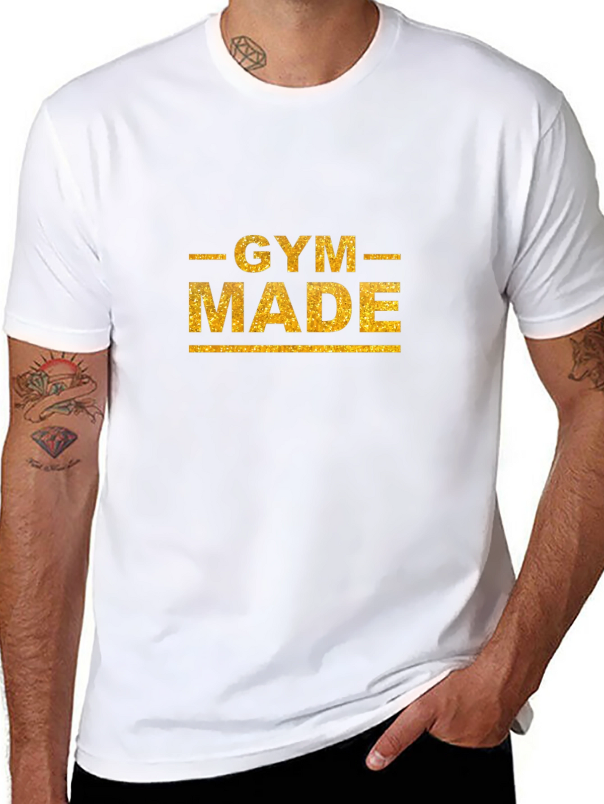 Gym Made Black T-Shirt Fitness Apparel