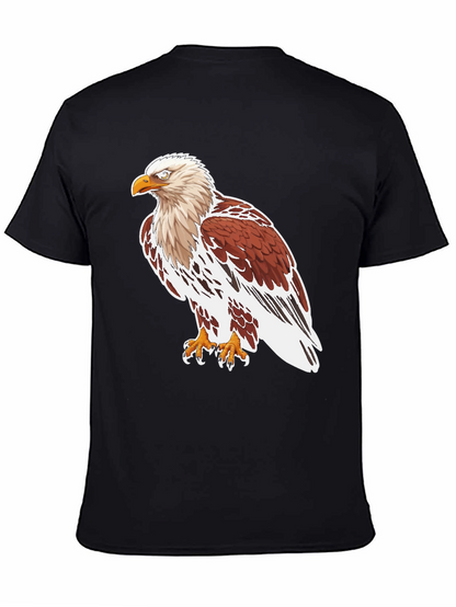 Eagle Graphic Tee - Black Cotton T-Shirt