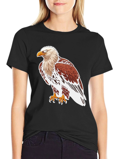 Eagle Graphic Tee - Black Cotton T-Shirt