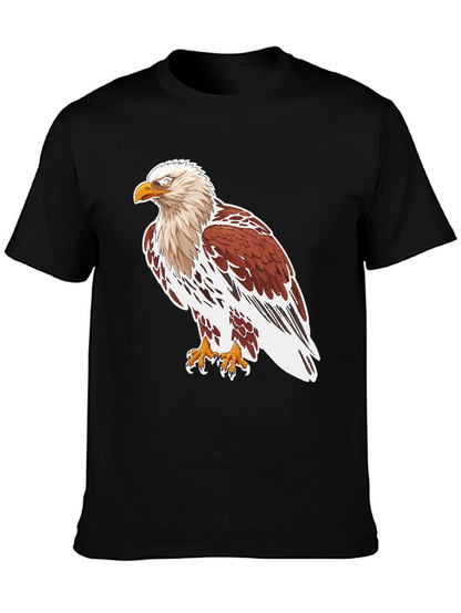 Eagle Graphic Tee - Black Cotton T-Shirt