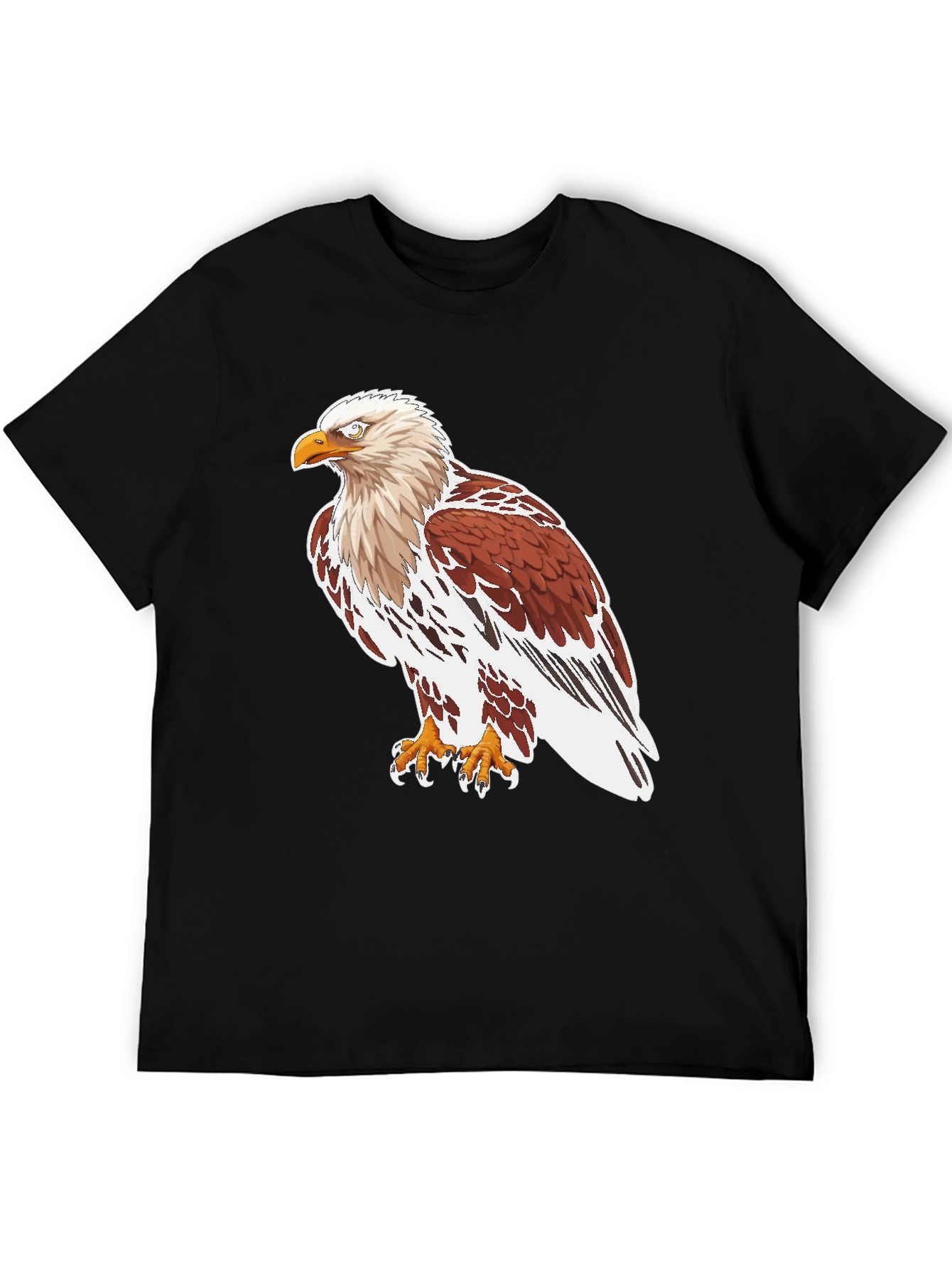 Eagle Graphic Tee - Black Cotton T-Shirt