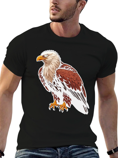 Eagle Graphic Tee - Black Cotton T-Shirt