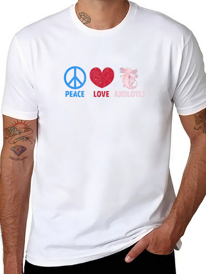 Peace Love Axolotls Graphic T-Shirt
