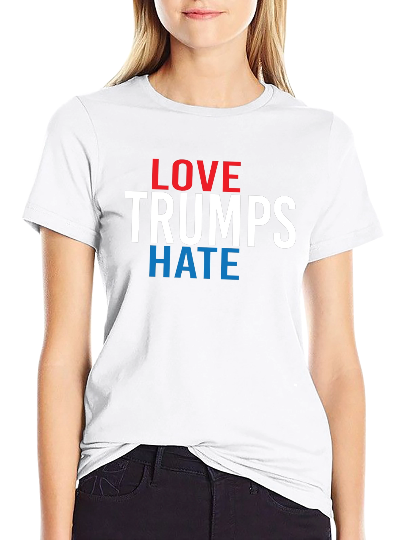 Love Trumps Hate Graphic T-Shirt - Political Statement Tee
