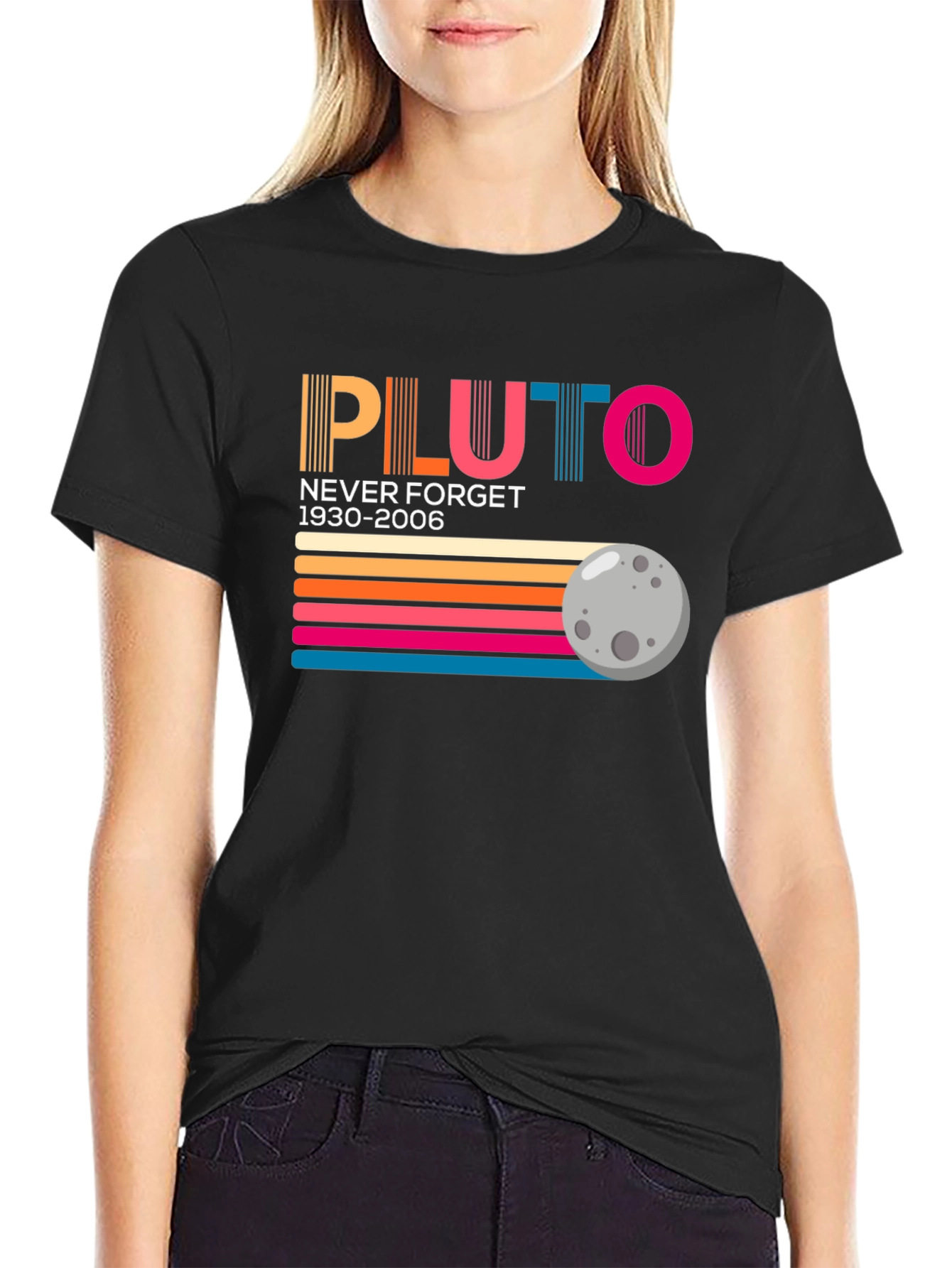 Retro Pluto Never Forget Graphic Tee