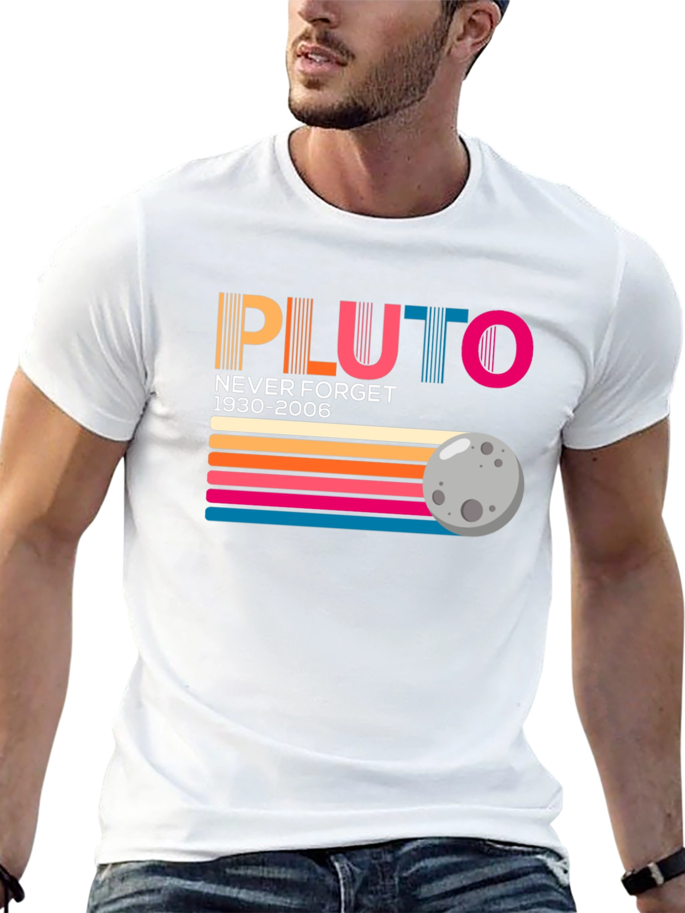 Retro Pluto Never Forget Graphic Tee