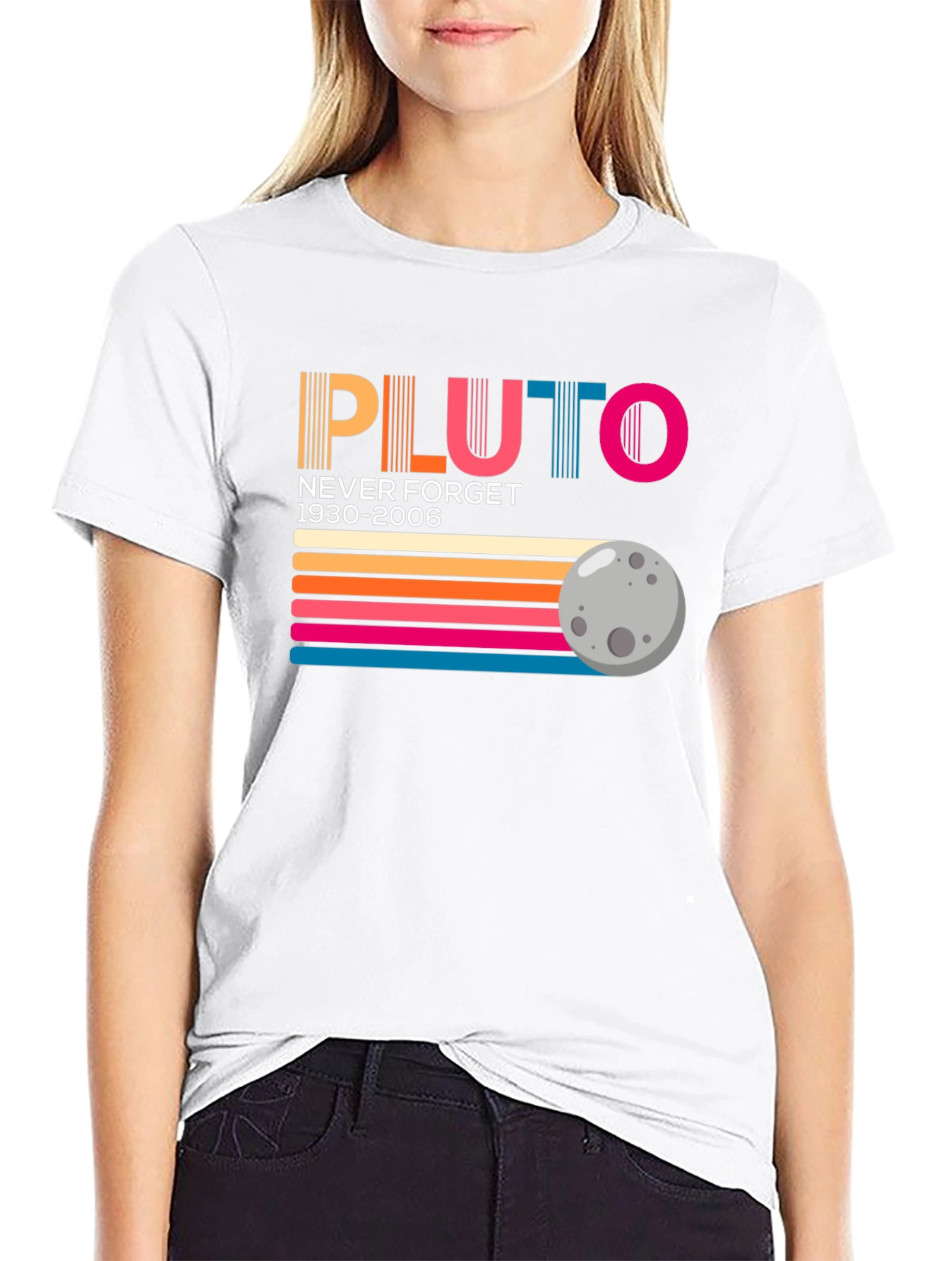 Retro Pluto Never Forget Graphic Tee