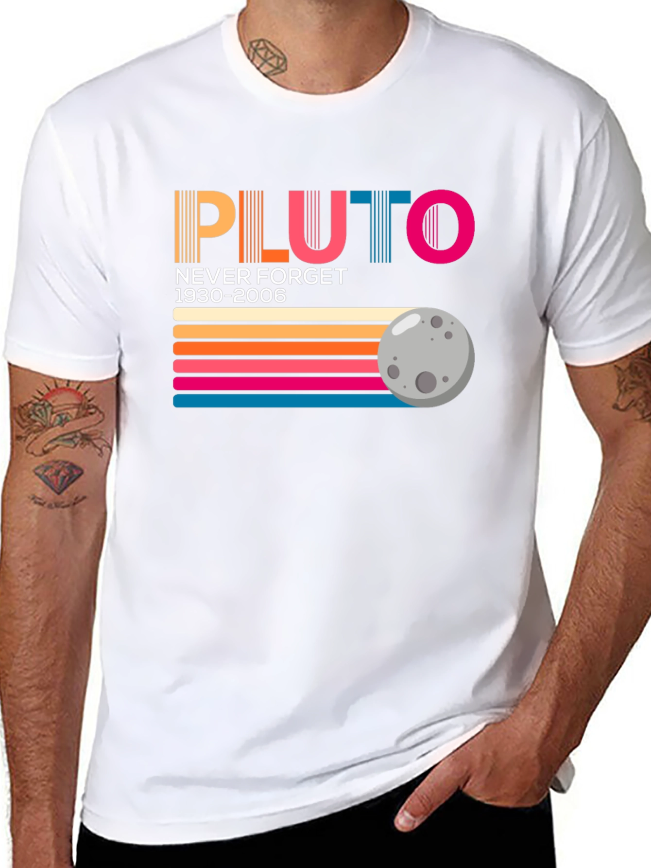 Retro Pluto Never Forget Graphic Tee