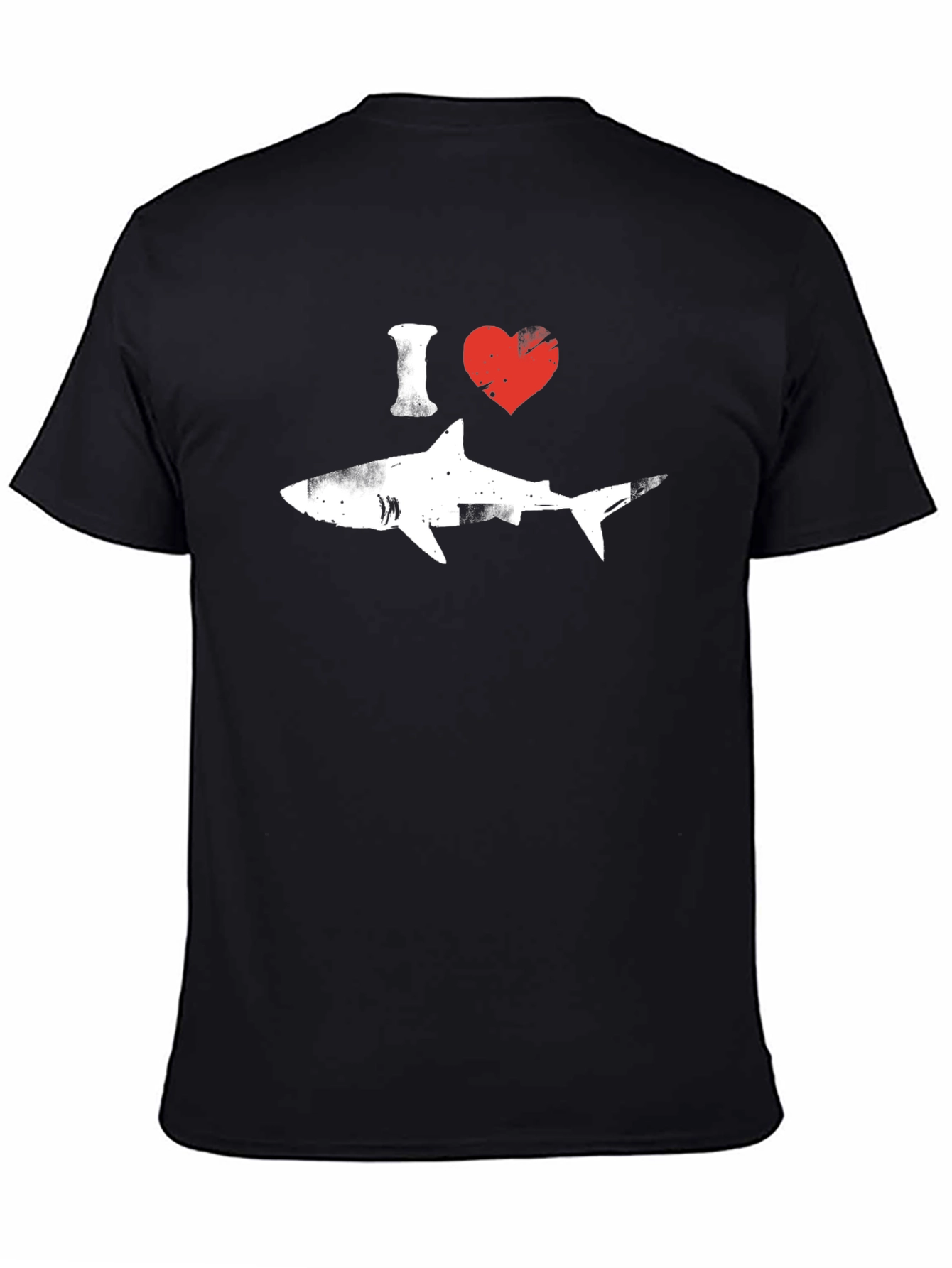 I Heart Sharks Graphic T-Shirt - Black Cotton Tee