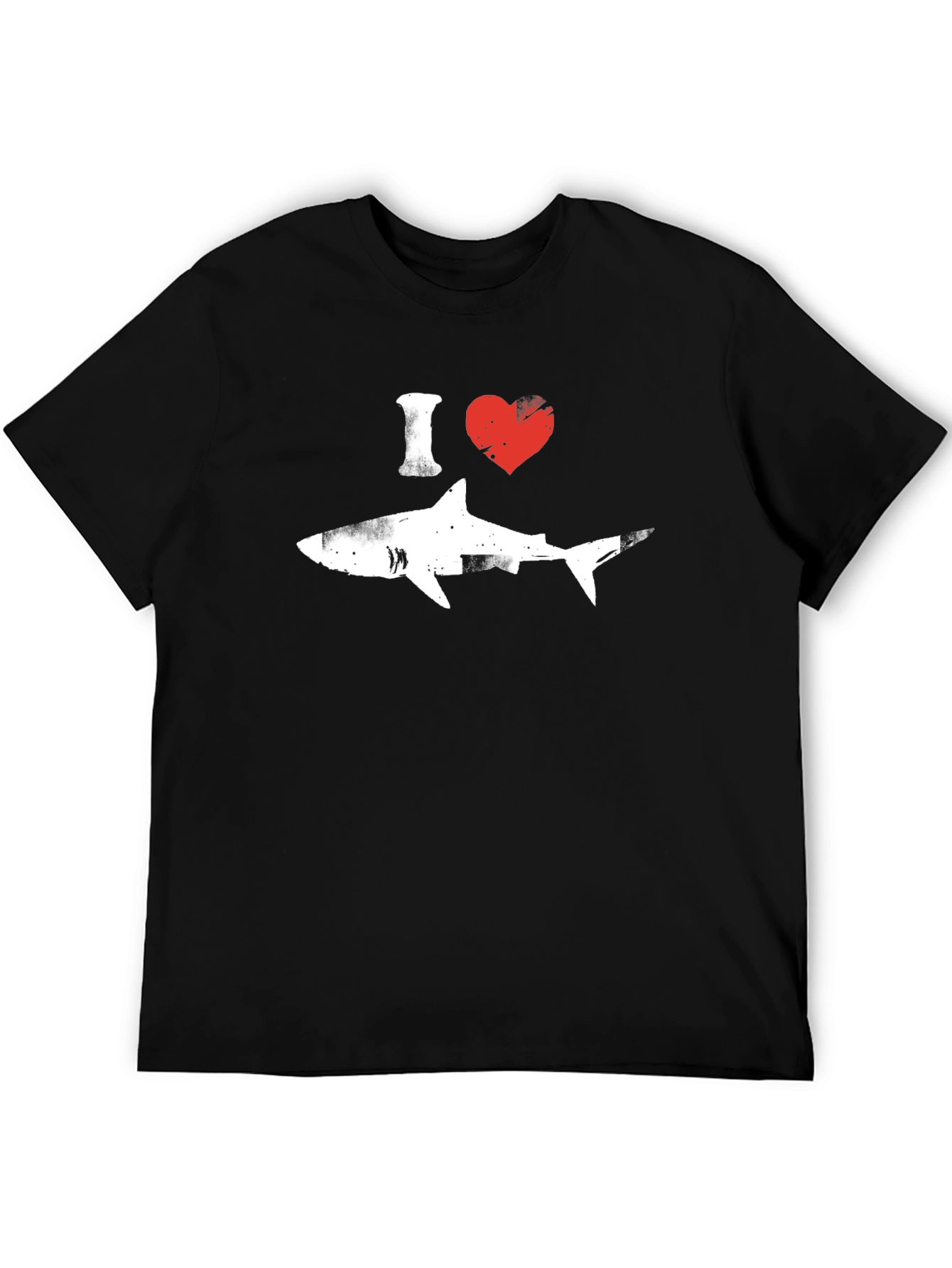 I Heart Sharks Graphic T-Shirt - Black Cotton Tee