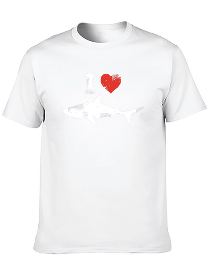 I Heart Sharks Graphic T-Shirt - Black Cotton Tee