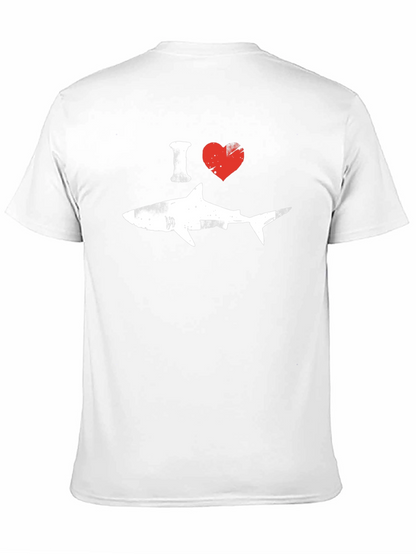I Heart Sharks Graphic T-Shirt - Black Cotton Tee